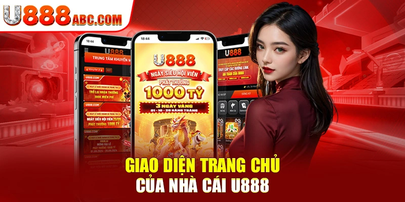 Giao diện trang chủ của nhà cái U888