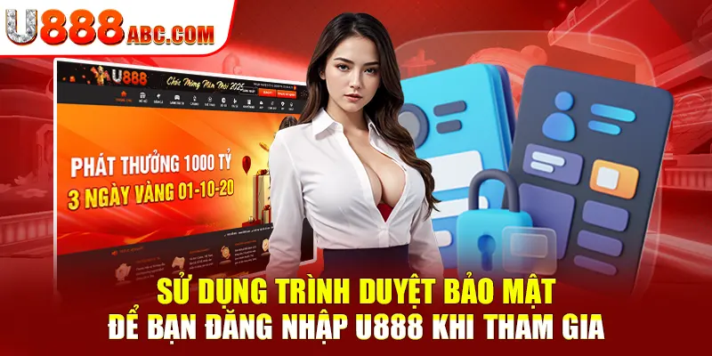 Sử dụng trình duyệt bảo mật để bạn đăng nhập U888 khi tham gia